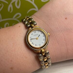 Caravelle by Bulova Gold and Silver two tone Women's Watch Vintage